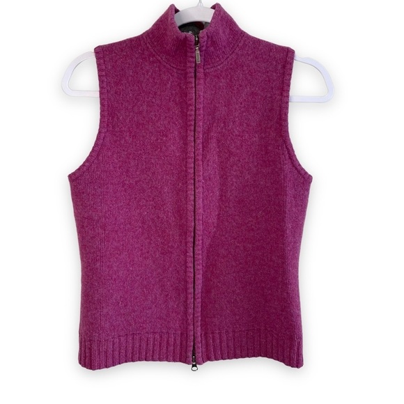 Eddie Bauer - Pink Lambs Wool Blend Vest - Size Small - Picture 1 of 6